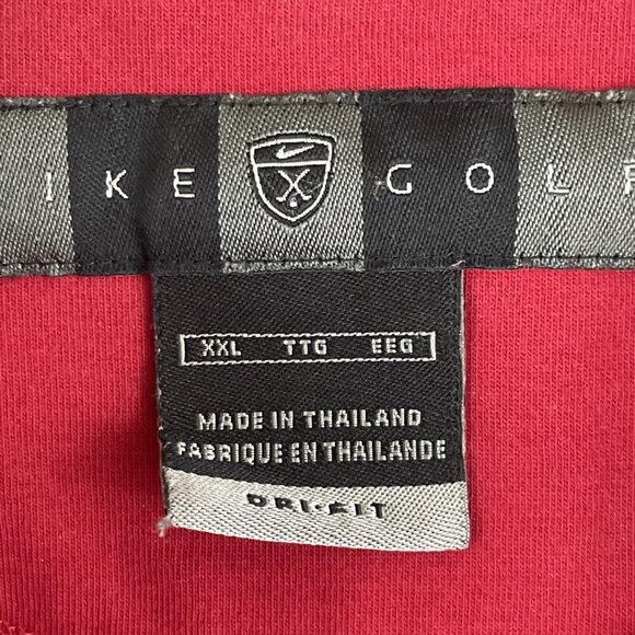 Nike Golf Dri-Fit Polo Shirt Men’s 2XL Red Solid Blue Stripe Lot of 2 - Picture 10 of 13